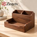 Walnut Desktop Organizer — Zeayrs branded main product view