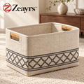Cotton-Linen Storage Basket — Zeayrs branded main product view