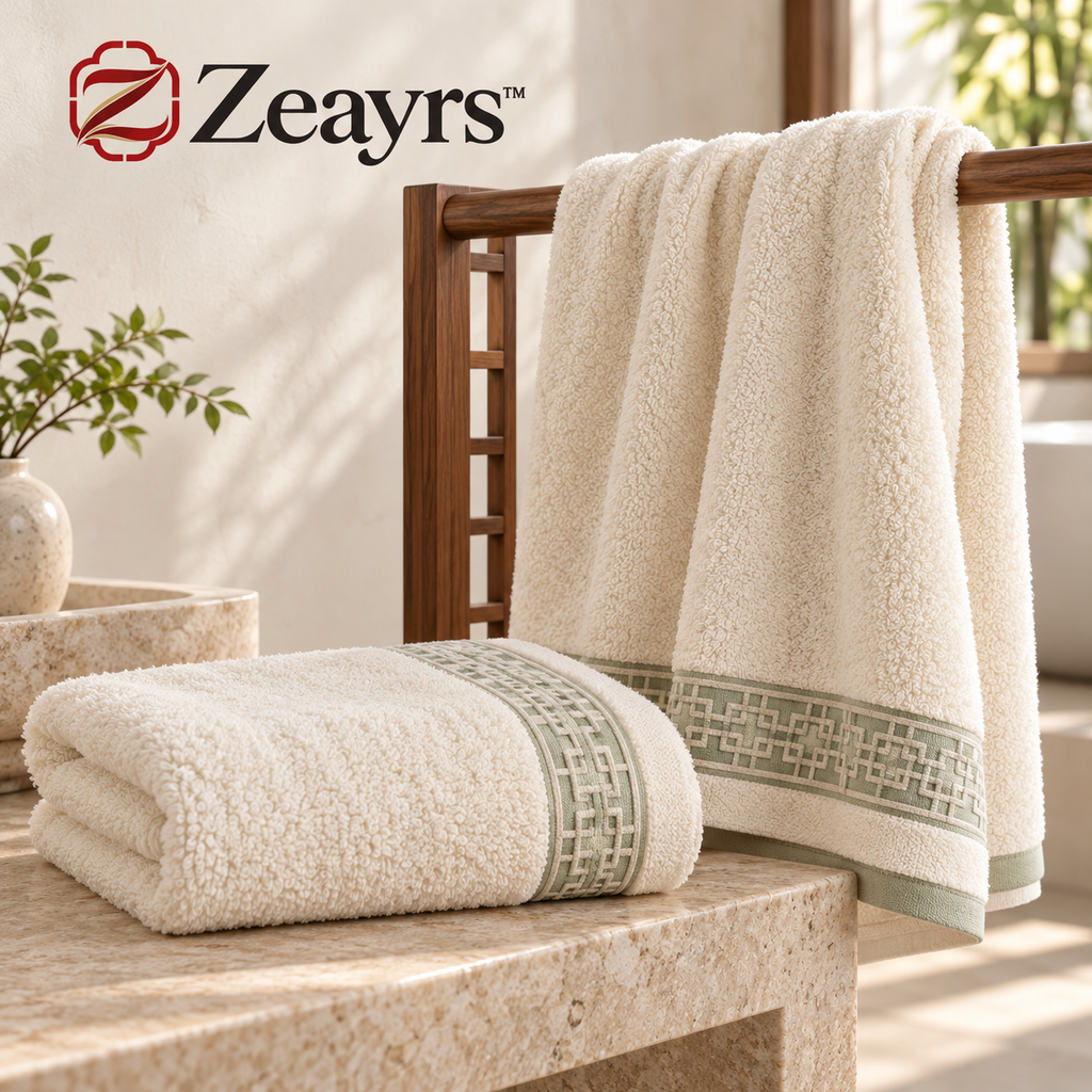 Cotton Bath Towel Set — Zeayrs branded main product view