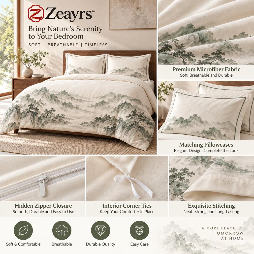 Queen Duvet Cover Set — supplied promotional detail graphic
