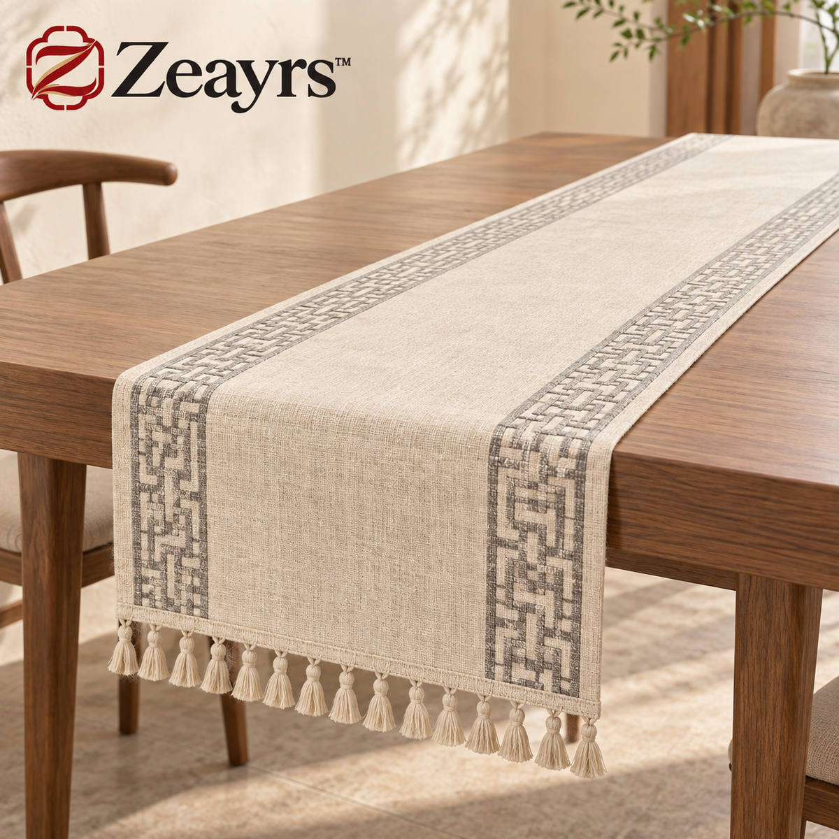 Cotton-Linen Table Runner — Zeayrs branded main product view